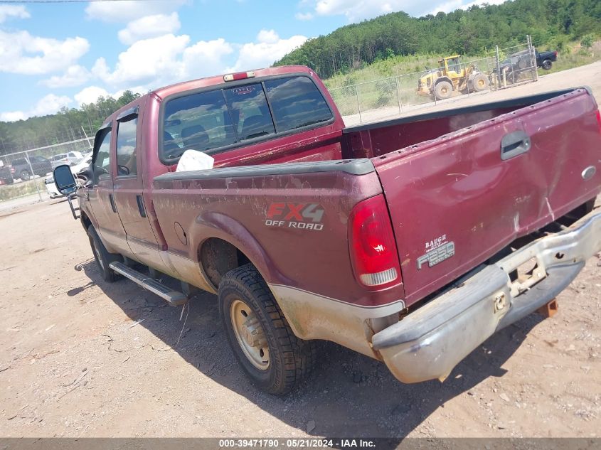 2004 Ford F250 VIN: 2FTNW21L44EC43523 Lot: 39471790