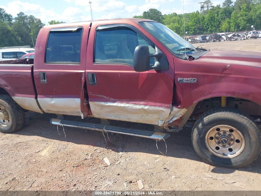 2004 Ford F250 VIN: 2FTNW21L44EC43523 Lot: 39471790