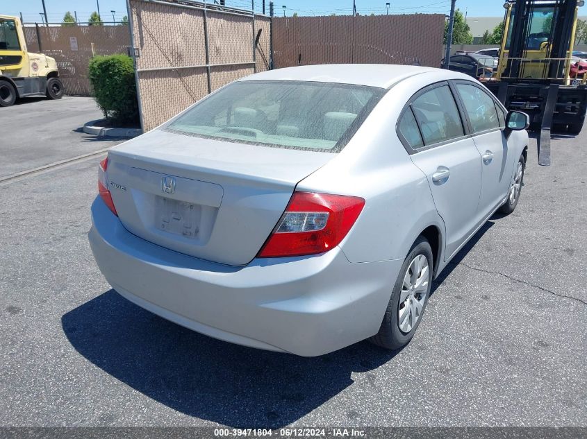 2012 Honda Civic Lx VIN: 2HGFB2F50CH565806 Lot: 39471804