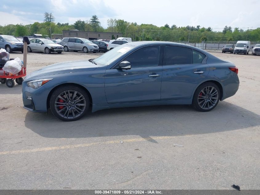 2022 Infiniti Q50 Red Sport 400 Awd VIN: JN1FV7DR7NM390188 Lot: 39471809