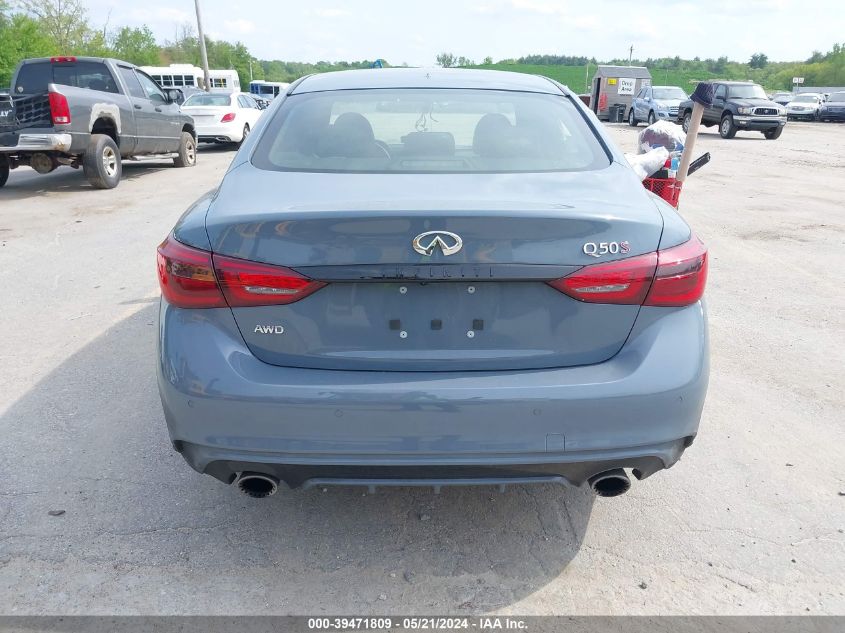 2022 Infiniti Q50 Red Sport 400 Awd VIN: JN1FV7DR7NM390188 Lot: 39471809