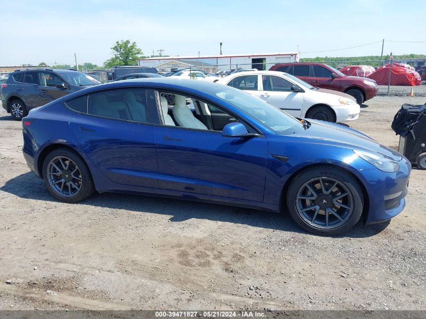 2021 Tesla Model 3 Standard Range Plus Rear-Wheel Drive VIN: 5YJ3E1EA9MF030059 Lot: 39471827