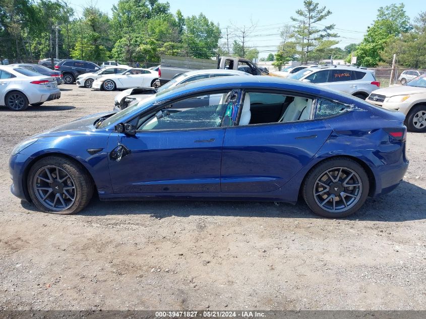 2021 Tesla Model 3 Standard Range Plus Rear-Wheel Drive VIN: 5YJ3E1EA9MF030059 Lot: 39471827