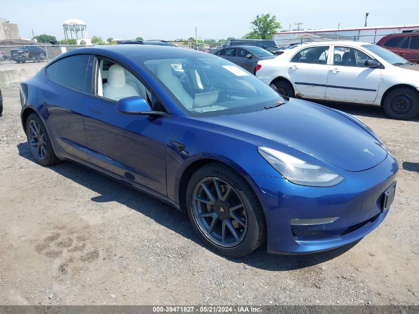 2021 Tesla Model 3 Standard Range Plus Rear-Wheel Drive VIN: 5YJ3E1EA9MF030059 Lot: 39471827