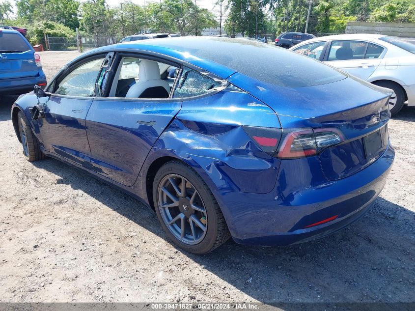 2021 Tesla Model 3 Standard Range Plus Rear-Wheel Drive VIN: 5YJ3E1EA9MF030059 Lot: 39471827