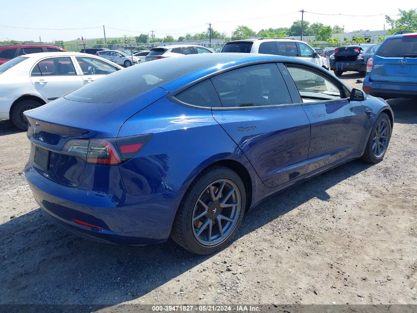 2021 Tesla Model 3 Standard Range Plus Rear-Wheel Drive VIN: 5YJ3E1EA9MF030059 Lot: 39471827