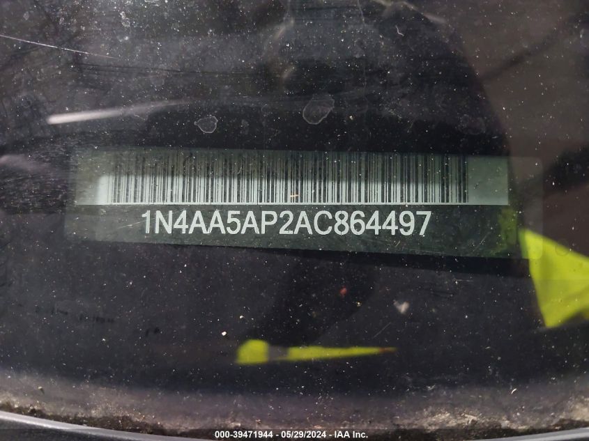 1N4AA5AP2AC864497 2010 Nissan Maxima 3.5 S