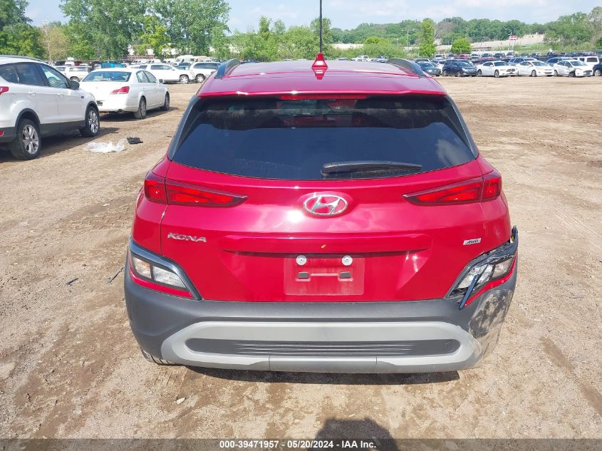 2022 Hyundai Kona Sel VIN: KM8K6CABINU901379 Lot: 39471957