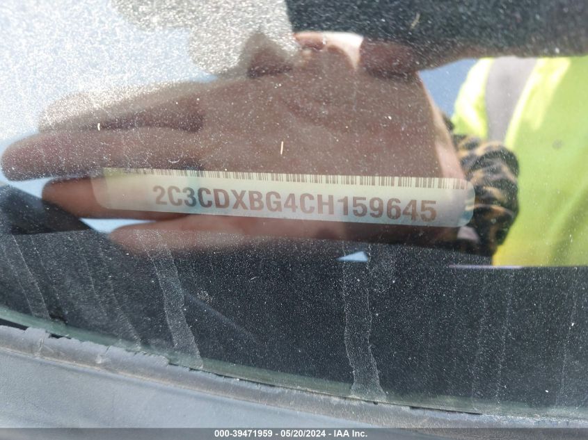 2012 Dodge Charger Se VIN: 2C3CDXBG4CH159645 Lot: 39471959