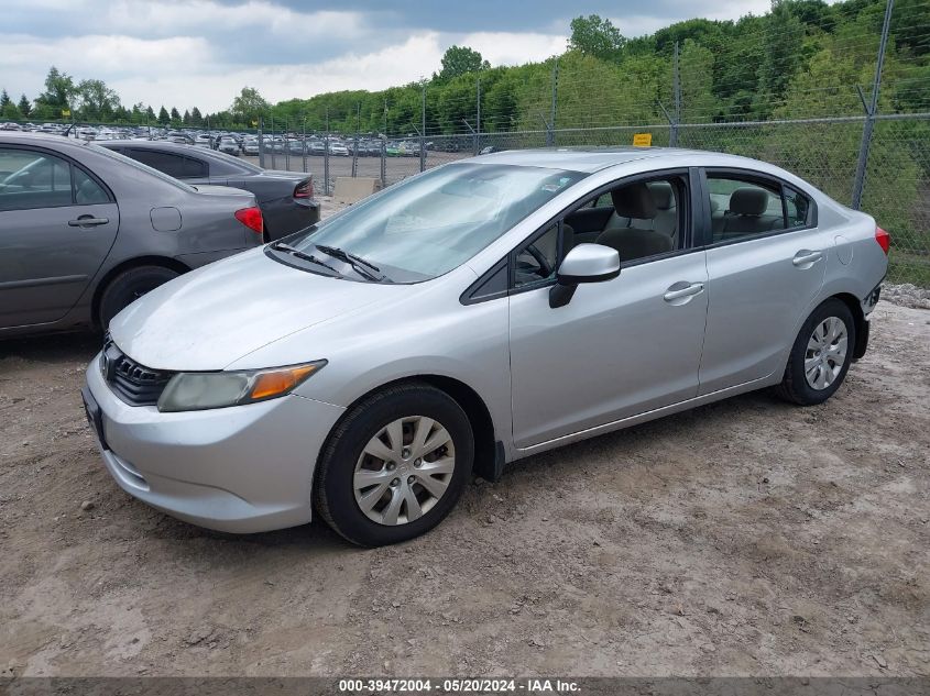 2012 Honda Civic Lx VIN: 19XFB2E54CE003452 Lot: 39472004