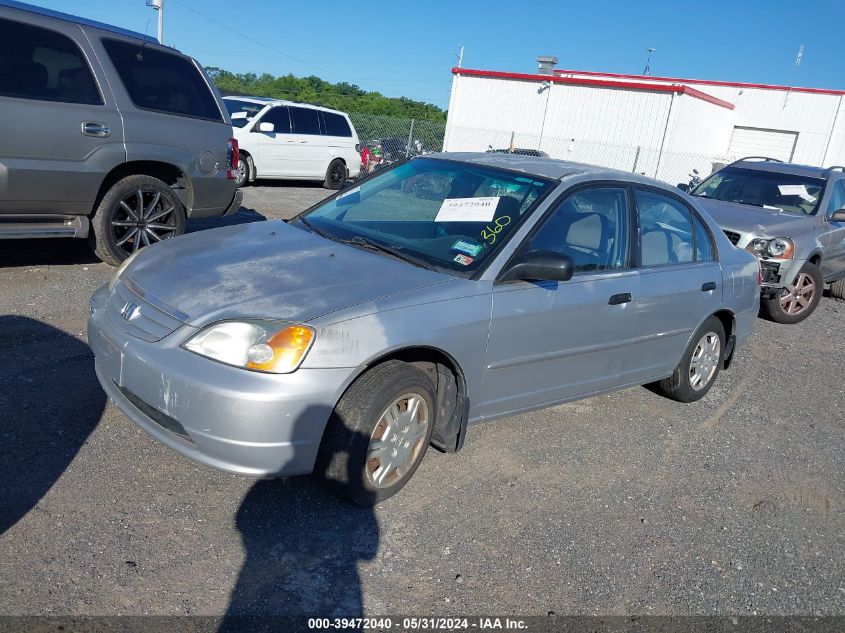 2001 Honda Civic Lx VIN: 2HGES16501H591986 Lot: 39472040