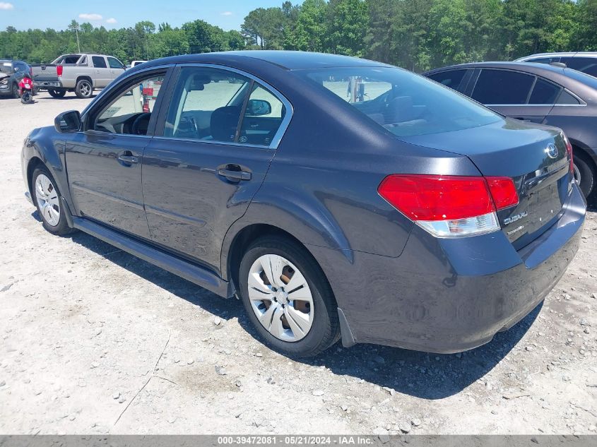 2013 Subaru Legacy 2.5I VIN: 4S3BMBA62D3011680 Lot: 39472081