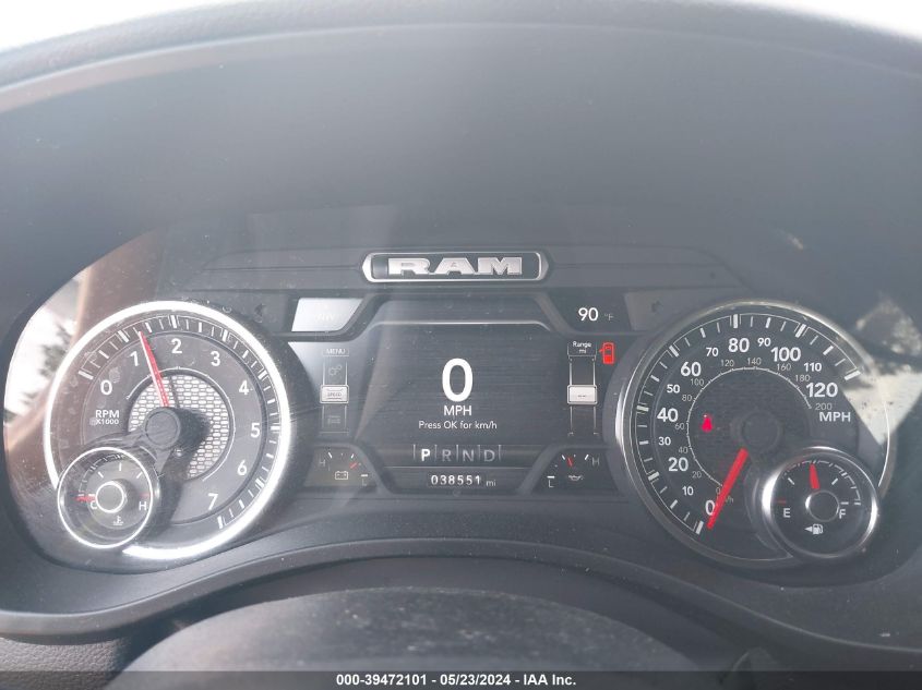 2023 Ram 1500 Big Horn 4X4 6'4 Box VIN: 1C6SRFMT6PN606199 Lot: 39472101