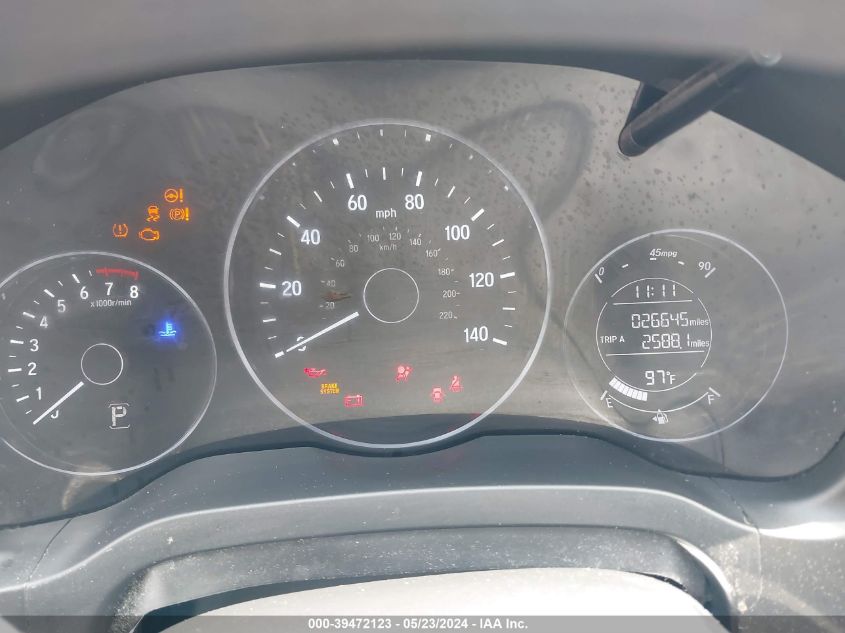 2016 Honda Hr-V Lx VIN: 3CZRU5H36GM740127 Lot: 39472123