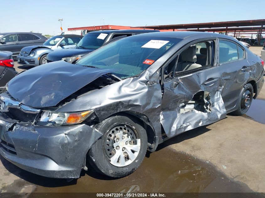 2012 Honda Civic Lx VIN: 19XFB2F59CE323381 Lot: 39472201