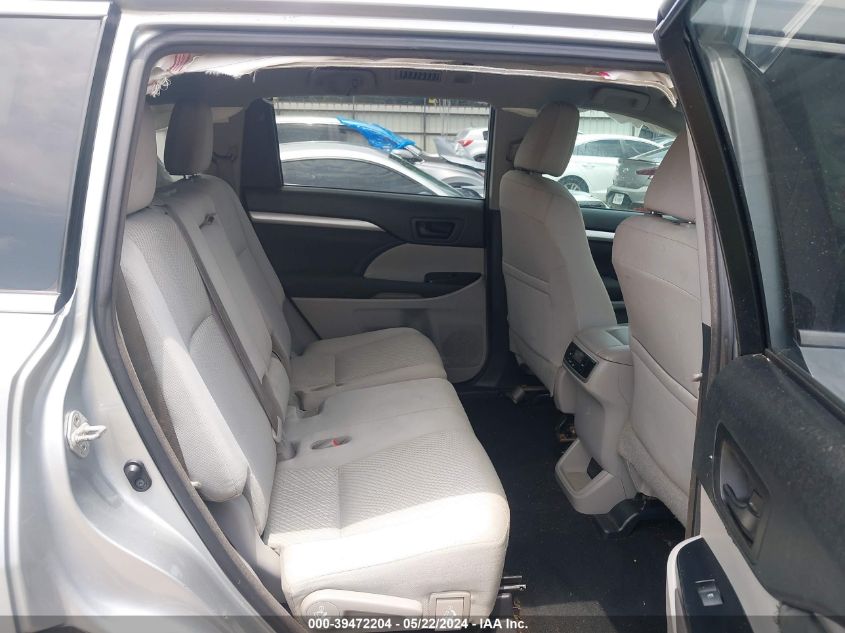 2017 Toyota Highlander Le VIN: 5TDZZRFH2HS228346 Lot: 39472204