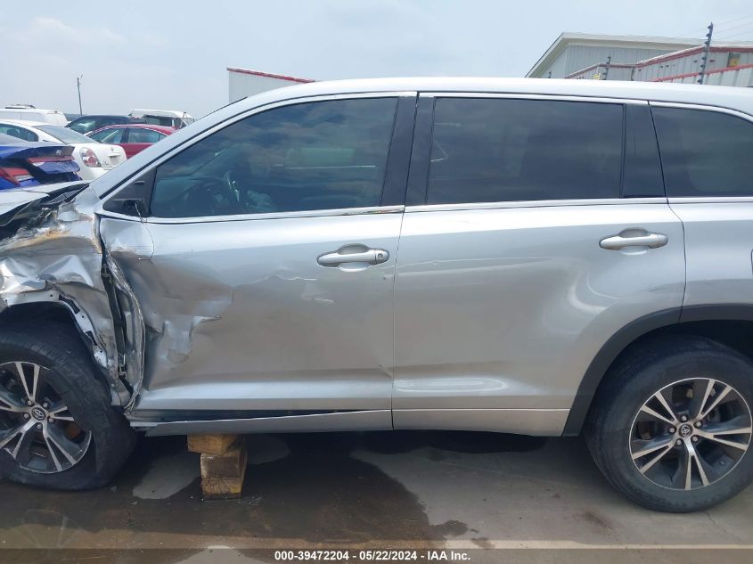 2017 Toyota Highlander Le VIN: 5TDZZRFH2HS228346 Lot: 39472204