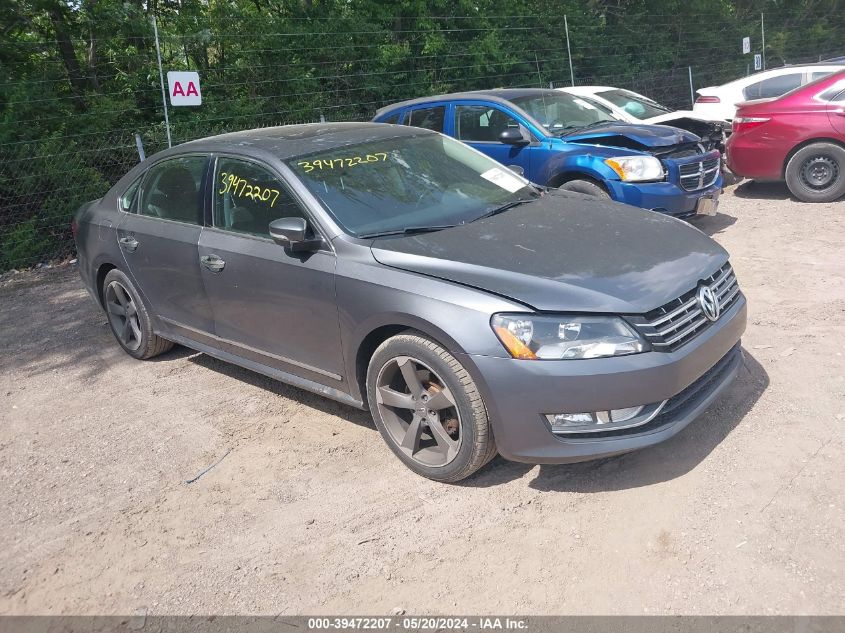 2013 Volkswagen Passat 2.0L Tdi Se VIN: 1VWBN7A34DC144275 Lot: 39472207