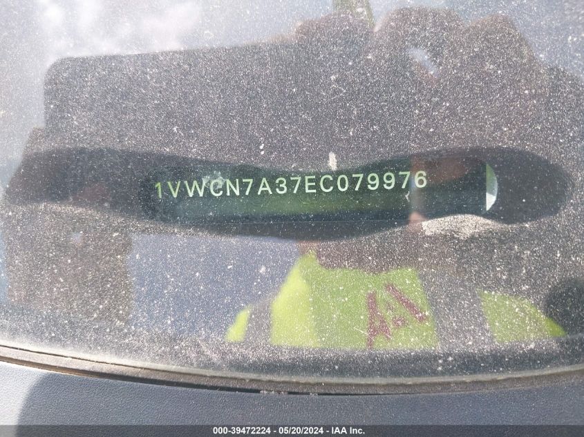 2014 Volkswagen Passat 2.0L Tdi Sel Premium VIN: 1VWCN7A37EC079976 Lot: 39472224