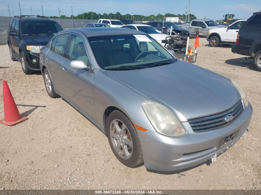 2003 Infiniti G35 Base W/6 Speed Manual VIN: JNKCV51E03M003854 Lot: 39472245