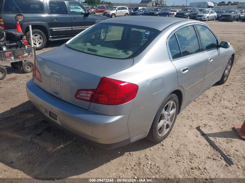 2003 Infiniti G35 Base W/6 Speed Manual VIN: JNKCV51E03M003854 Lot: 39472245