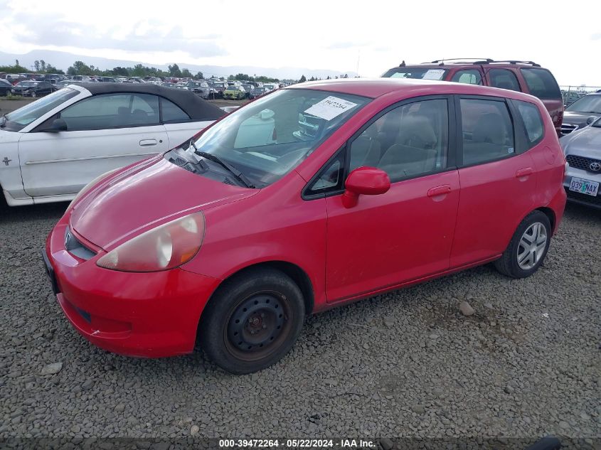 2007 Honda Fit VIN: JHMGD38427S027600 Lot: 39472264