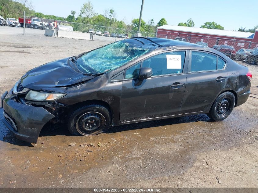 2013 Honda Civic Lx VIN: 19XFB2F52DE206209 Lot: 39472283