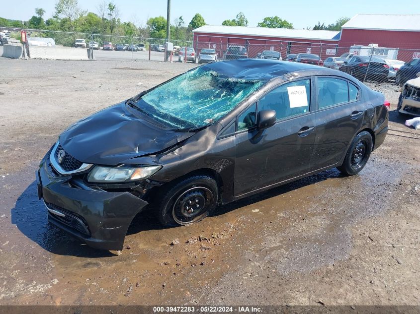 2013 Honda Civic Lx VIN: 19XFB2F52DE206209 Lot: 39472283