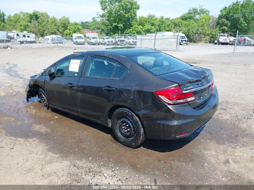 2013 Honda Civic Lx VIN: 19XFB2F52DE206209 Lot: 39472283