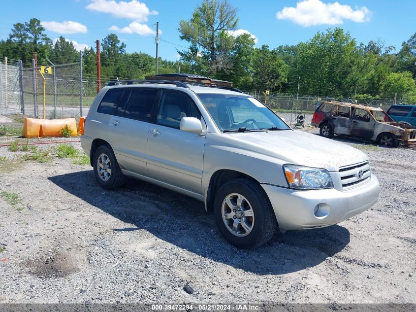 2005 Toyota Highlander V6 VIN: JTEGP21A650066746 Lot: 39472294