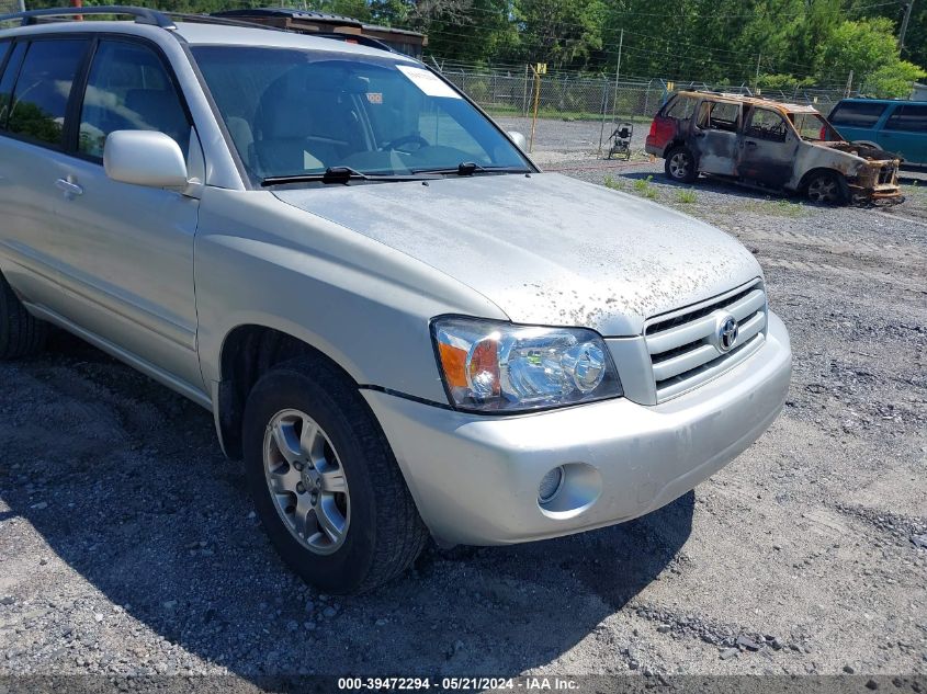 2005 Toyota Highlander V6 VIN: JTEGP21A650066746 Lot: 39472294