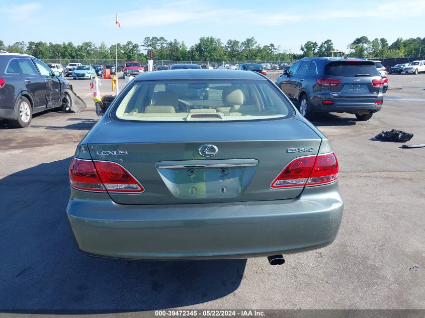 2005 Lexus Es 330 VIN: JTHBA30G155126347 Lot: 39472345