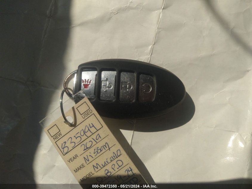 2019 Nissan Murano S VIN: 5N1AZ2MS0KN146305 Lot: 39472350