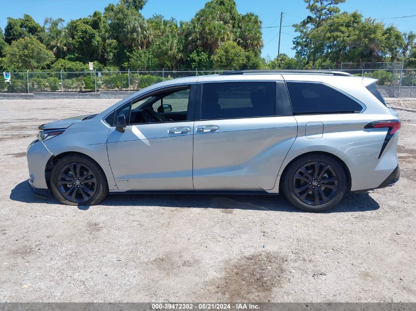 2021 Toyota Sienna Xse VIN: 5TDXRKEC1MS012308 Lot: 39472382