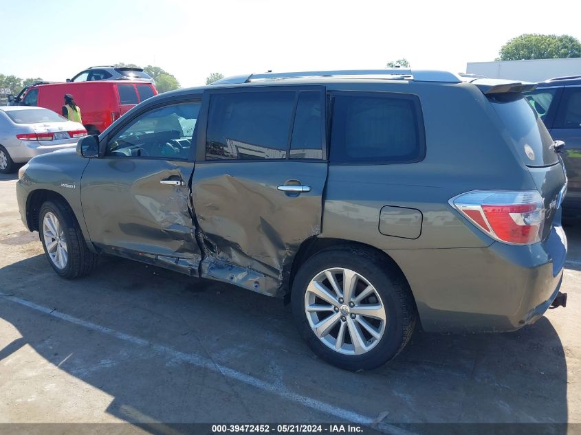 2009 Toyota Highlander Hybrid Limited VIN: JTEEW44A692032219 Lot: 39472452