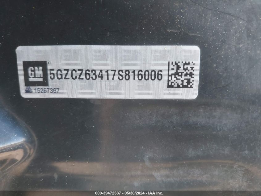 2007 Saturn Vue VIN: 5GZCZ63417S816006 Lot: 39472587