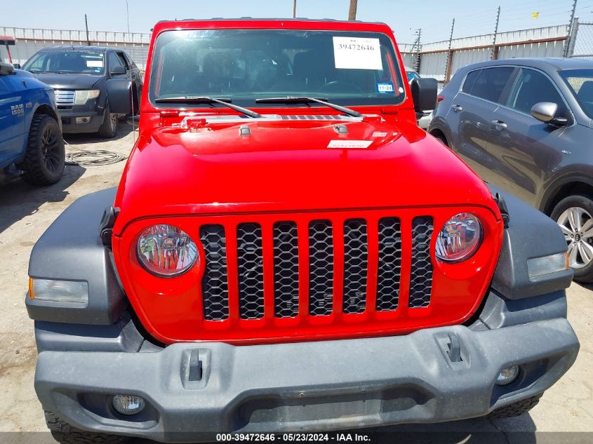 2020 Jeep Gladiator Sport S 4X4 VIN: 1C6HJTAG8LL135847 Lot: 39472646