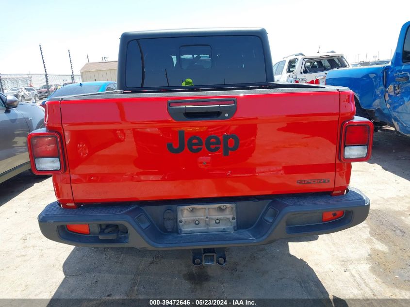 2020 Jeep Gladiator Sport S 4X4 VIN: 1C6HJTAG8LL135847 Lot: 39472646