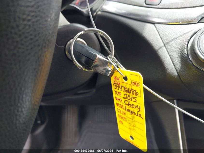 2015 Chevrolet Impala Ls VIN: 1G11Z5SL3FU130055 Lot: 39472686