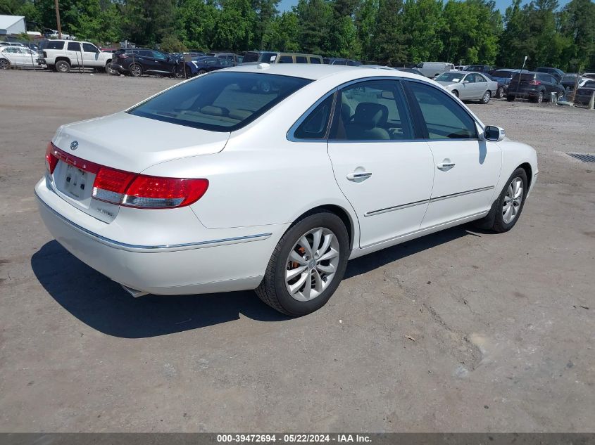 2008 Hyundai Azera Limited VIN: KMHFC46F98A257616 Lot: 39472694