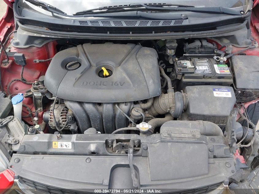 2013 Hyundai Elantra Se VIN: KMHDH6AE8DU010728 Lot: 39472794