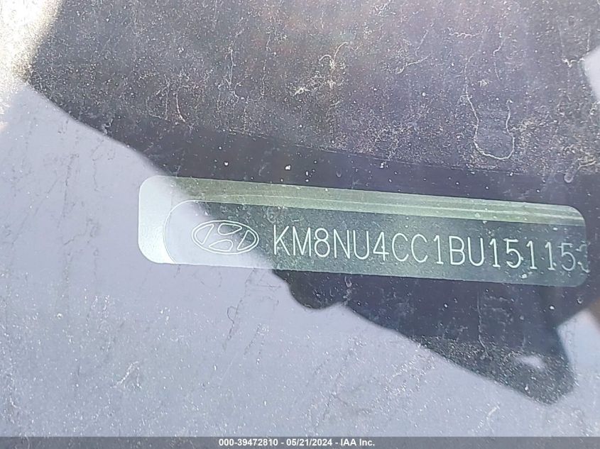 2011 Hyundai Veracruz Gls VIN: KM8NU4CC1BU151153 Lot: 39472810