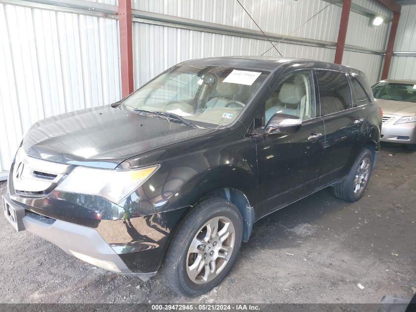 2008 Acura Mdx Technology Package VIN: 2HNYD28638H554582 Lot: 39472945