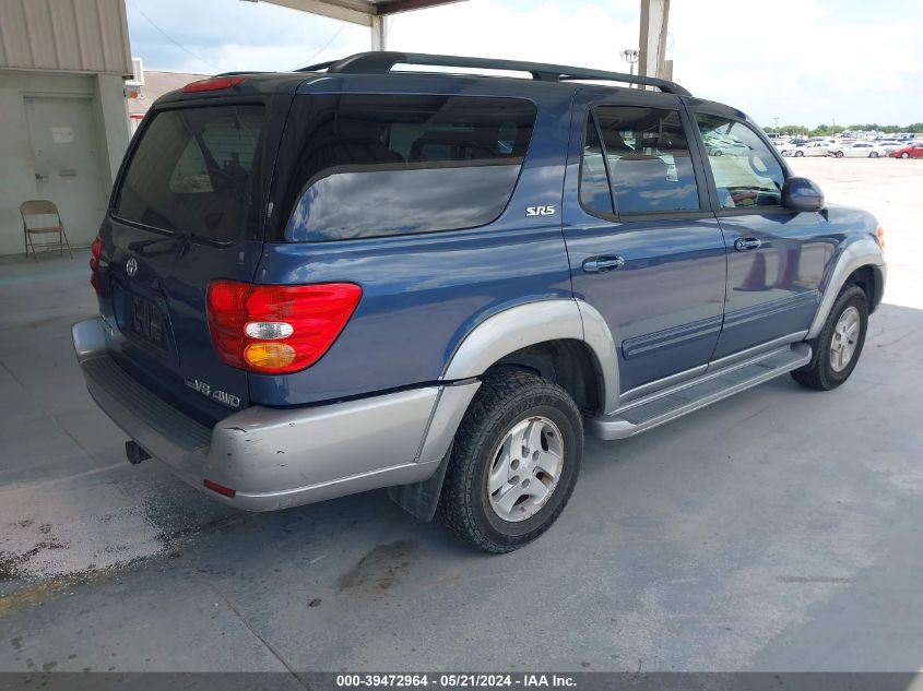 2004 Toyota Sequoia Sr5 V8 VIN: 5TDBT44A34S213506 Lot: 39472964