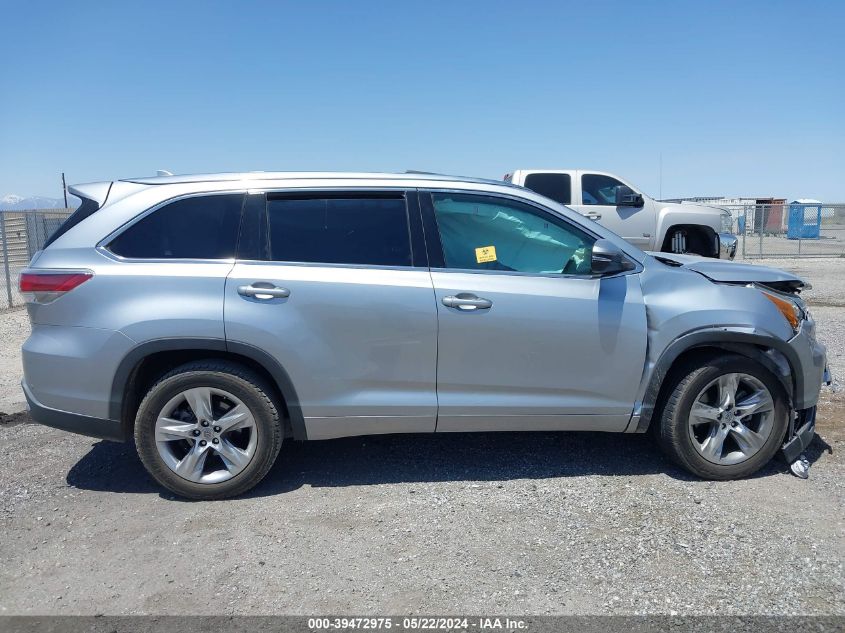 2014 Toyota Highlander Limited V6 VIN: 5TDYKRFH7ES014349 Lot: 39472975