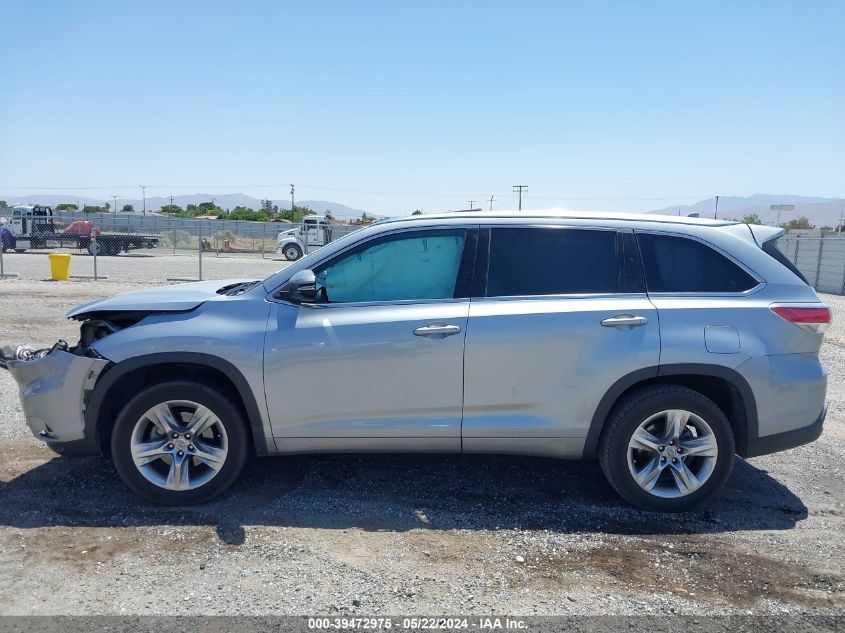 2014 Toyota Highlander Limited V6 VIN: 5TDYKRFH7ES014349 Lot: 39472975