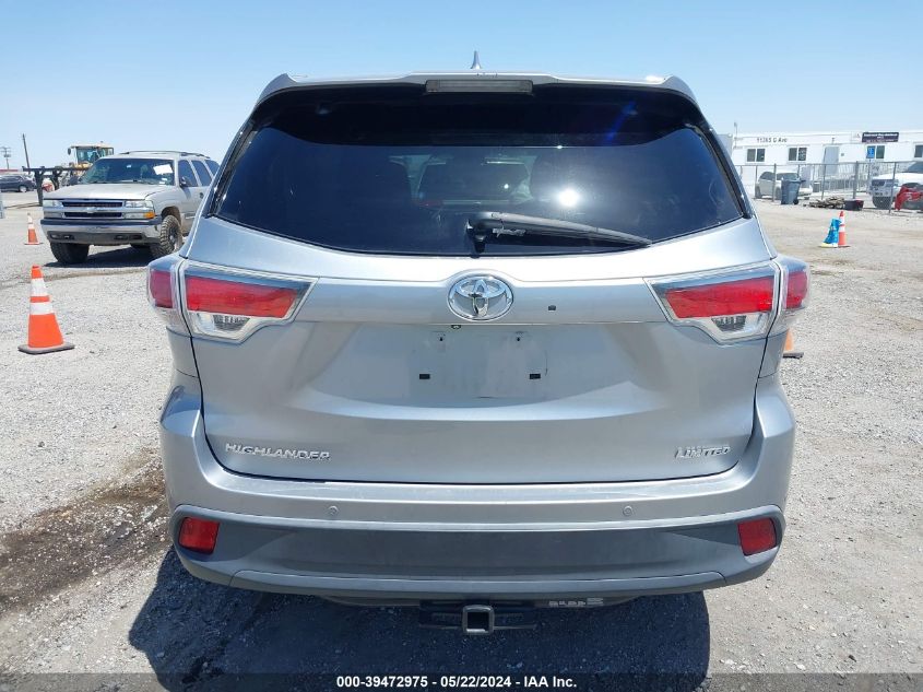 2014 Toyota Highlander Limited V6 VIN: 5TDYKRFH7ES014349 Lot: 39472975