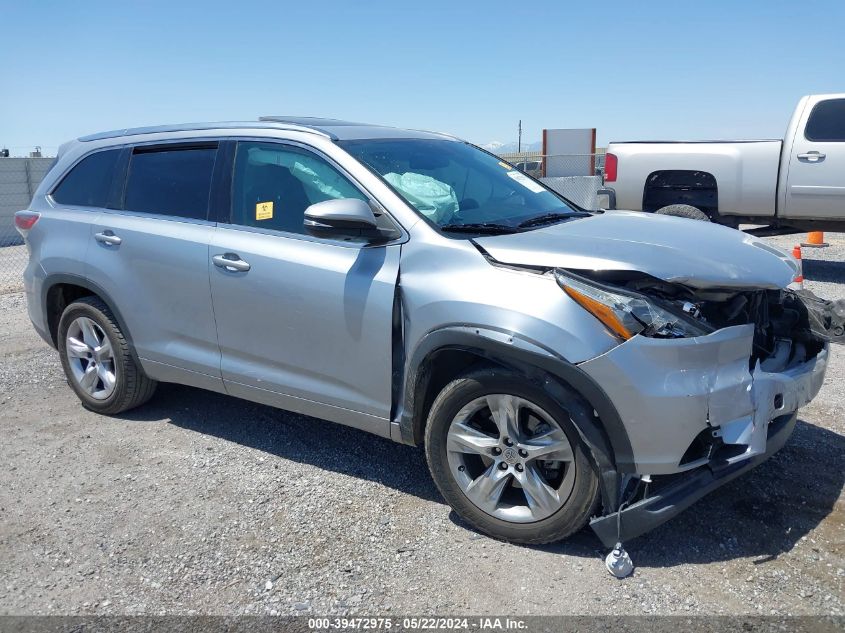 2014 Toyota Highlander Limited V6 VIN: 5TDYKRFH7ES014349 Lot: 39472975