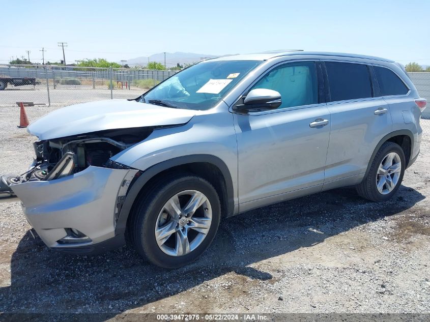 2014 Toyota Highlander Limited V6 VIN: 5TDYKRFH7ES014349 Lot: 39472975