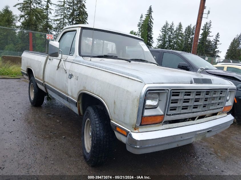 1984 Dodge D-Series D150 VIN: 1B7FD14T6ES276123 Lot: 39473074